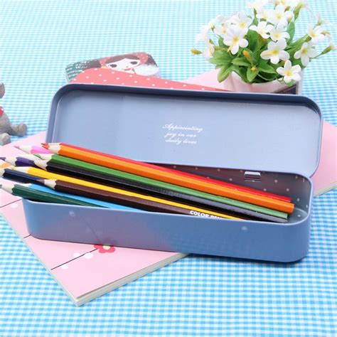 large metal pencil box|metal pencil case cost.